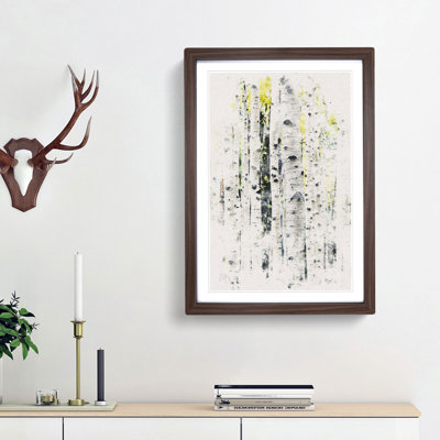 A Yellow Birch Tree Forest - Picture Frame Painting Print