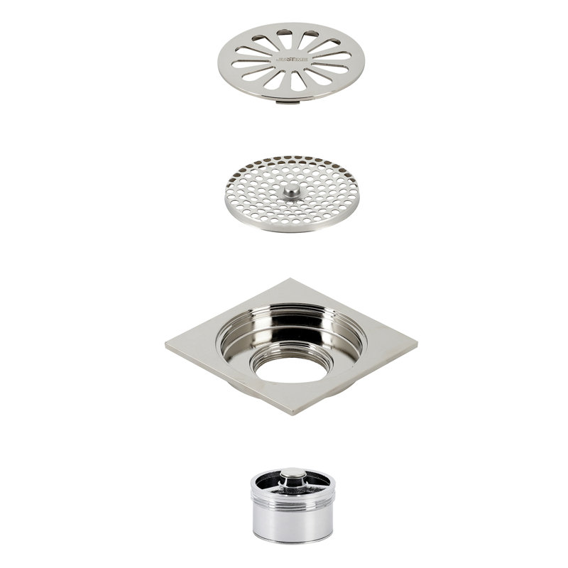 Drain de douche grille de cours d'eau, Nickel poli