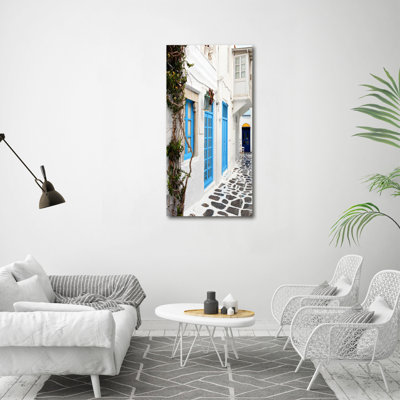 Greek Streets - Wrapped Canvas Print