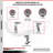4 Piece Poly on Aluminum Caster Set