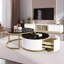 Table basse gigogne moderne avec tiroir 27,6 po Modern