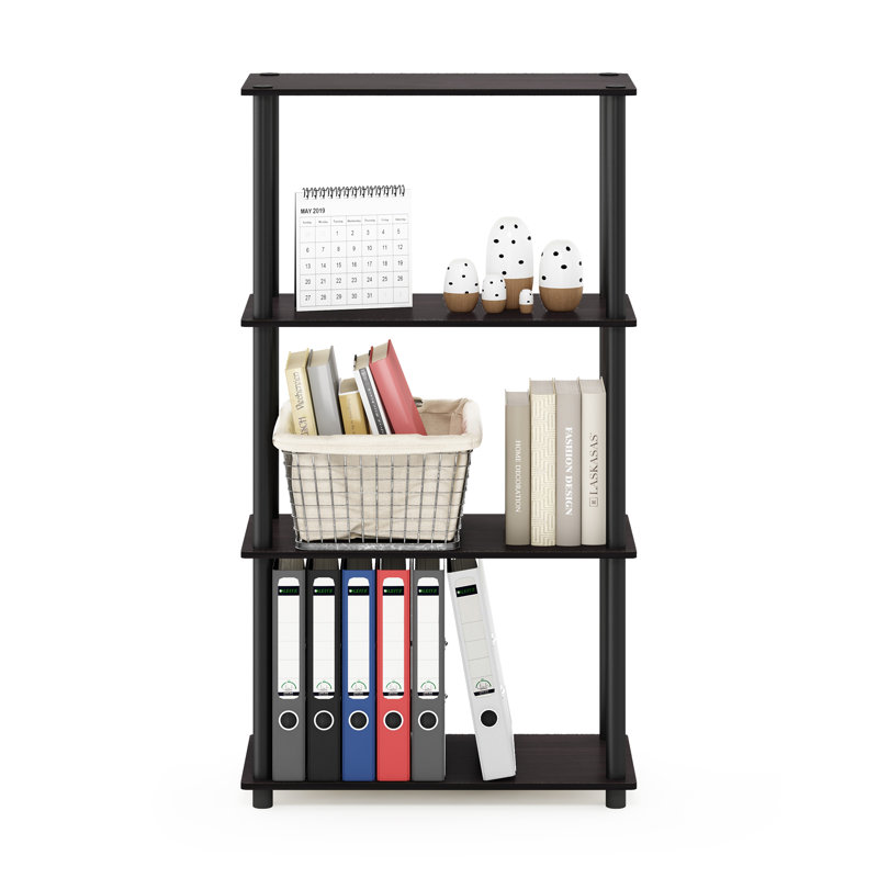 Bibliothèque étagère Johnston, Noyer foncé/noir