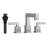 Widespread Bathroom Faucet, Waterfall Bathroom Faucets For Sink 3 Hole, 2-Handles Modern Vanity Faucet With Pop Up Drain Assembly And Lead-Free Supply Hose,8-Inch-121290883