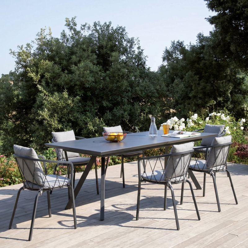 Arwen Extension Dining Table, Gris