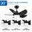 30 In Intergrated Led Ceiling Fan Lighting With Abs Blade-2137442176