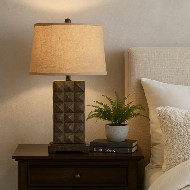 Rustic Geometric Elegance Table Lamp