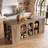 78.7" Large Kitchen Island with Storage & Seating