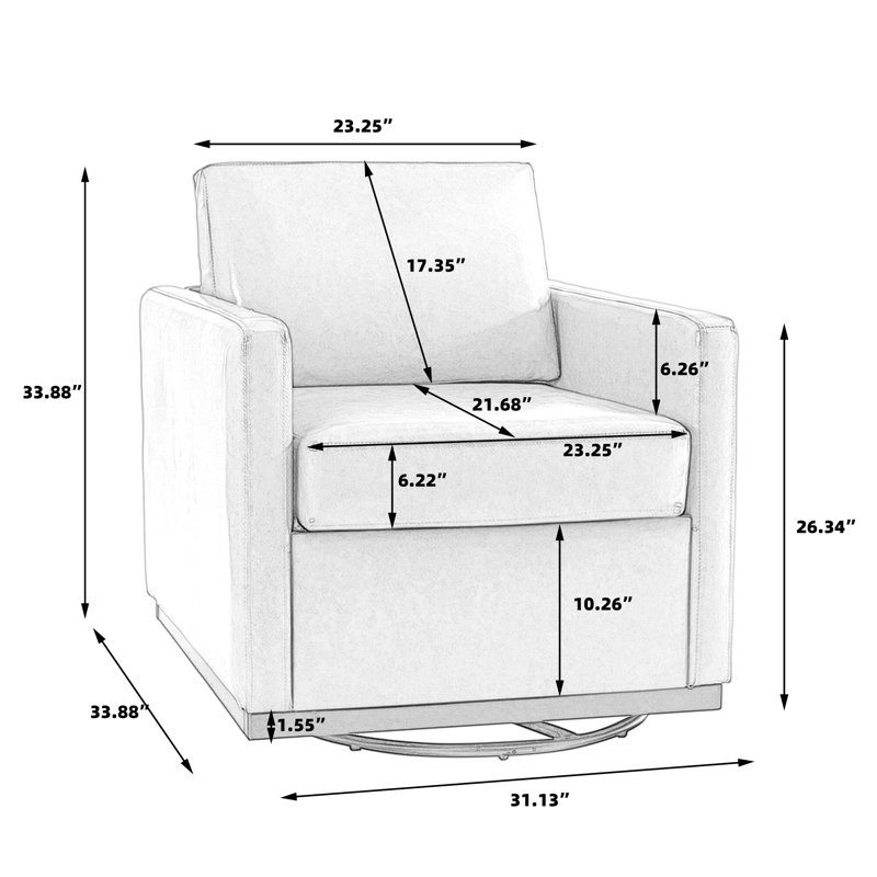 Fauteuil rembourré pivotant, Mélange de coton rayé bleu foncé
