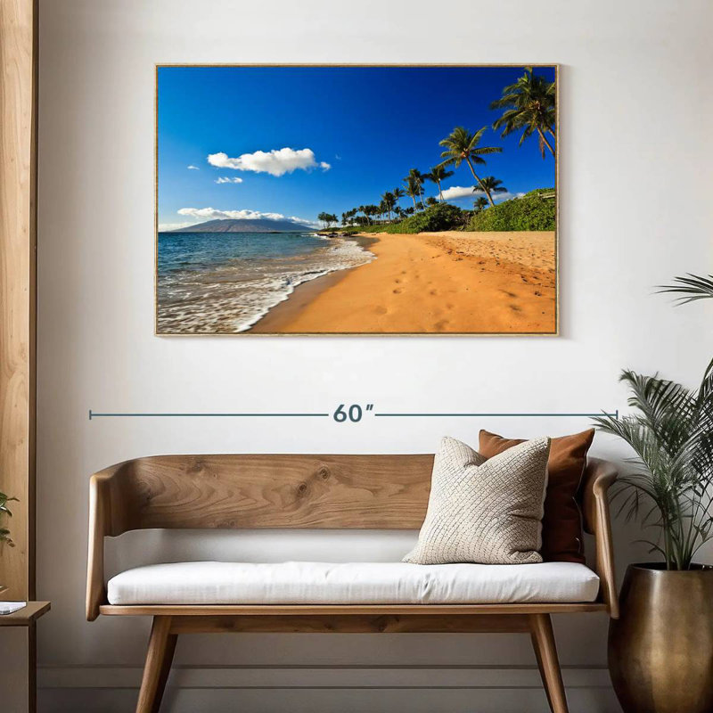 Wailea Vachel, Floating Frame Natural Wood, 46" X 31"