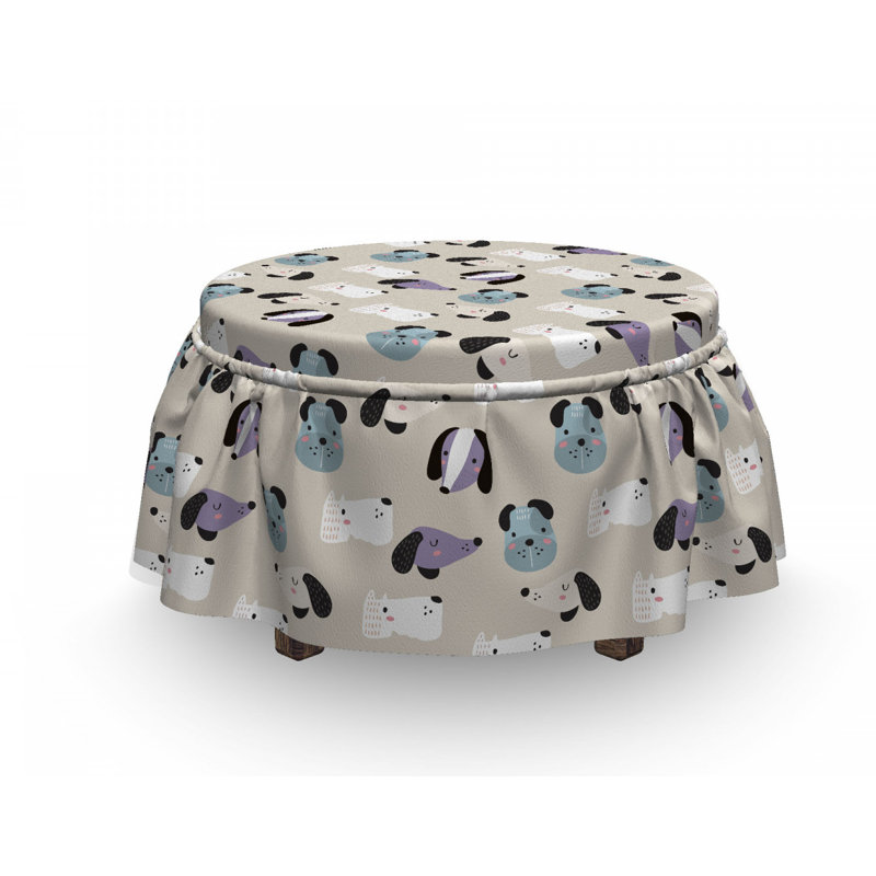 Housse pour repose-pieds chiot face de chambre