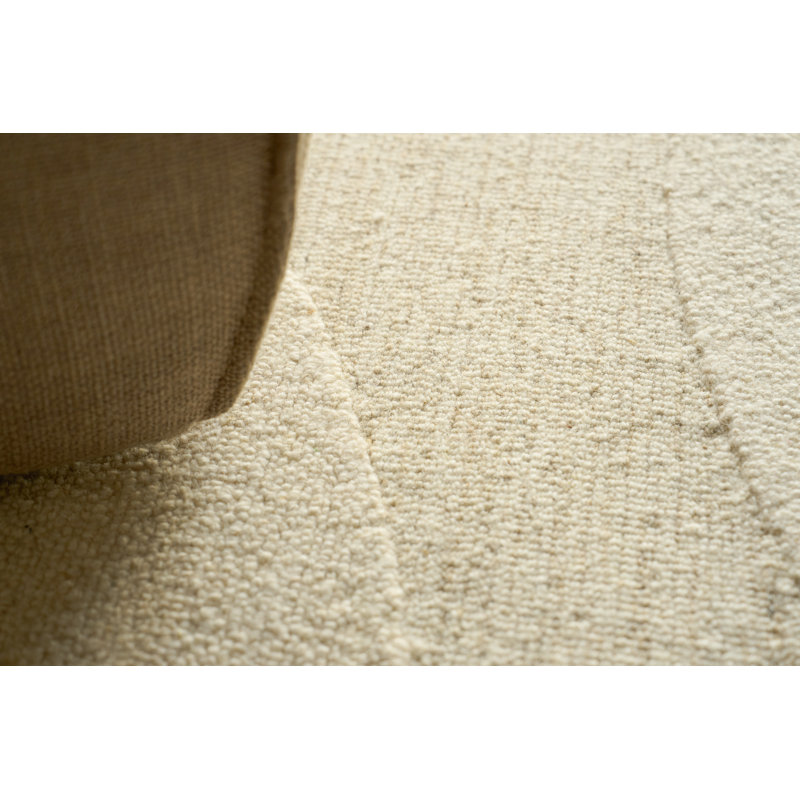 Armandi Hand Tufted New Zealand Wool Beige/Ivory Area Rug, 9'X12'