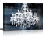 «Glam Crystal Chandelier Silhouette» sur toile de fond abstraite, reproduction d'art sur toile-1440854328-1440854272-1440854274