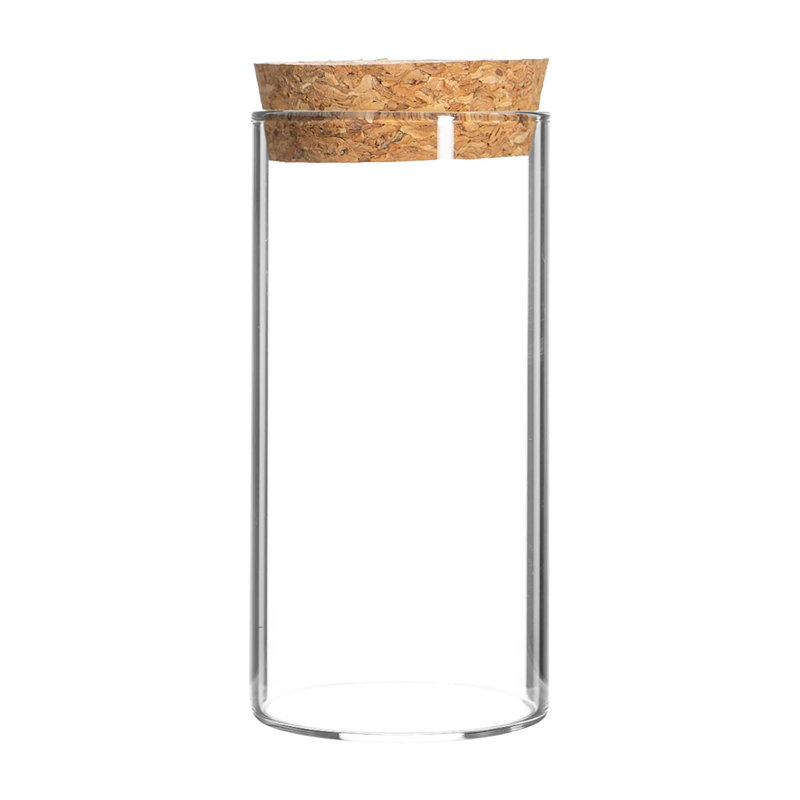 Argon Tableware - Glass Scandi Storage Jars with Cork Lids - 110ml - Set of 6