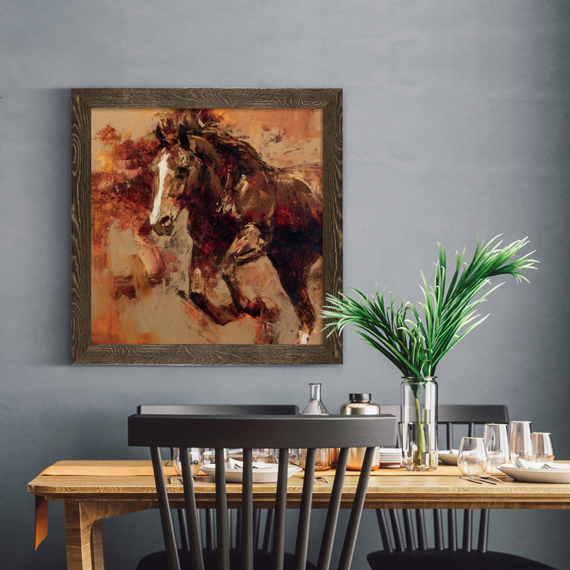 Circlet II - Reproduction d'art sur toile encadrée, Encadré de bois de noyer, H 21 po x l 21 po x P 1 po