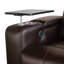 Fauteuil inclinable électrique avec 1 table, brun (ensemble de 2)