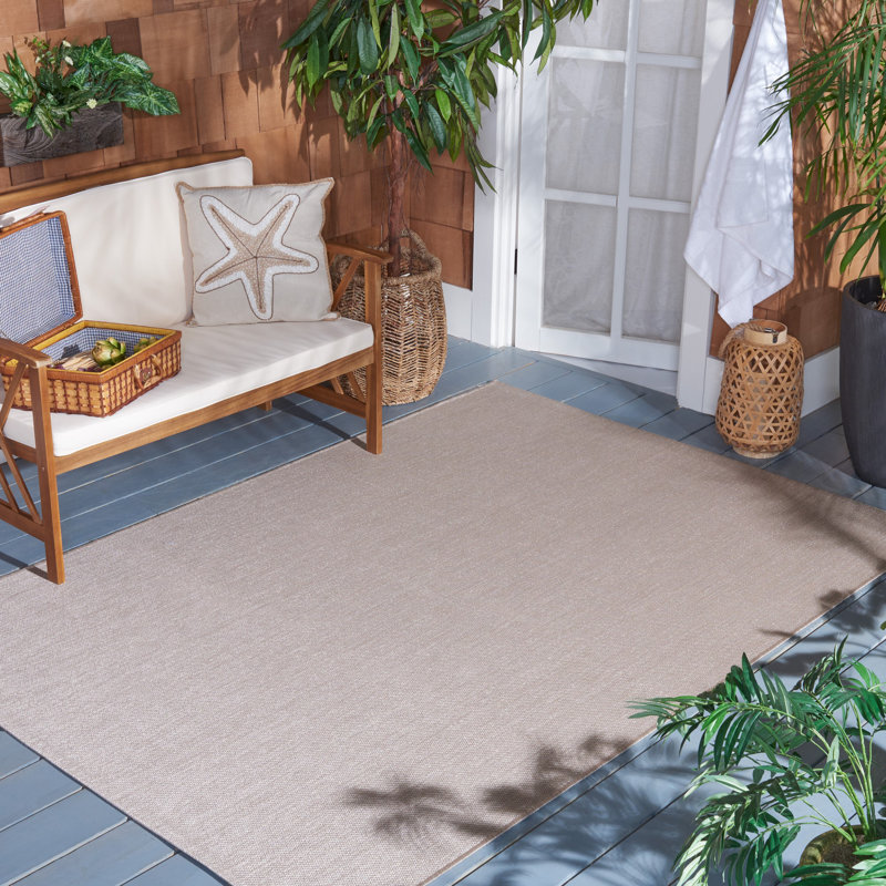 Ephraim Performance Solid Color Indoor/Outdoor Area Rug, Rectangle 5'1" x 7'6"