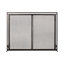 Écran de foyer mat en fer - H 31,41 po x l 38,82 po, écran fiable, noir robuste
