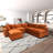 6-Piece Velvet Modular Sectional with Under-Seat Storage -1580123835