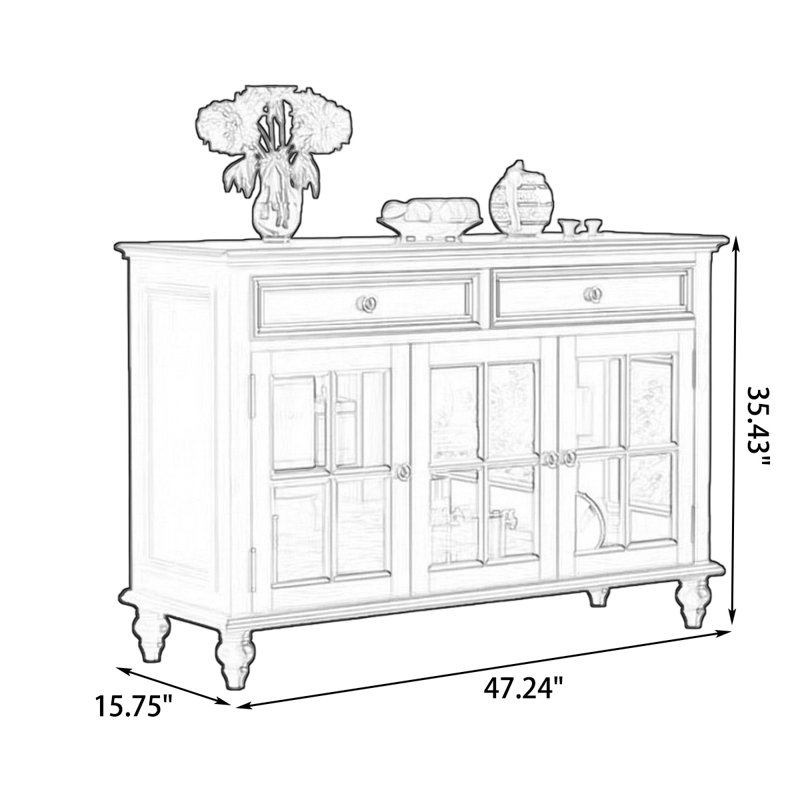Cherry Solid Wood Sideboard, Cherry