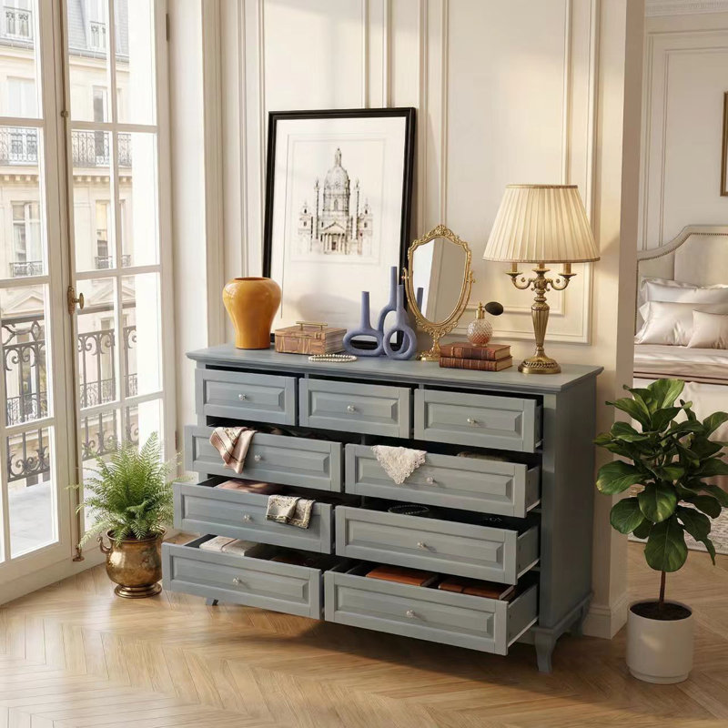 Commode 9 tiroirs Durmish, Marine