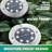 Bell+Howell Solar Powered 4 LED Disk Lights, Wireless Auto On/off Solar Pathway Garden Lights