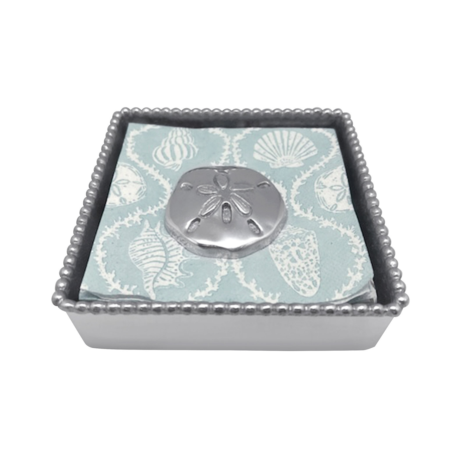 Seaside Sand Dollar Beaded Napkin Holder