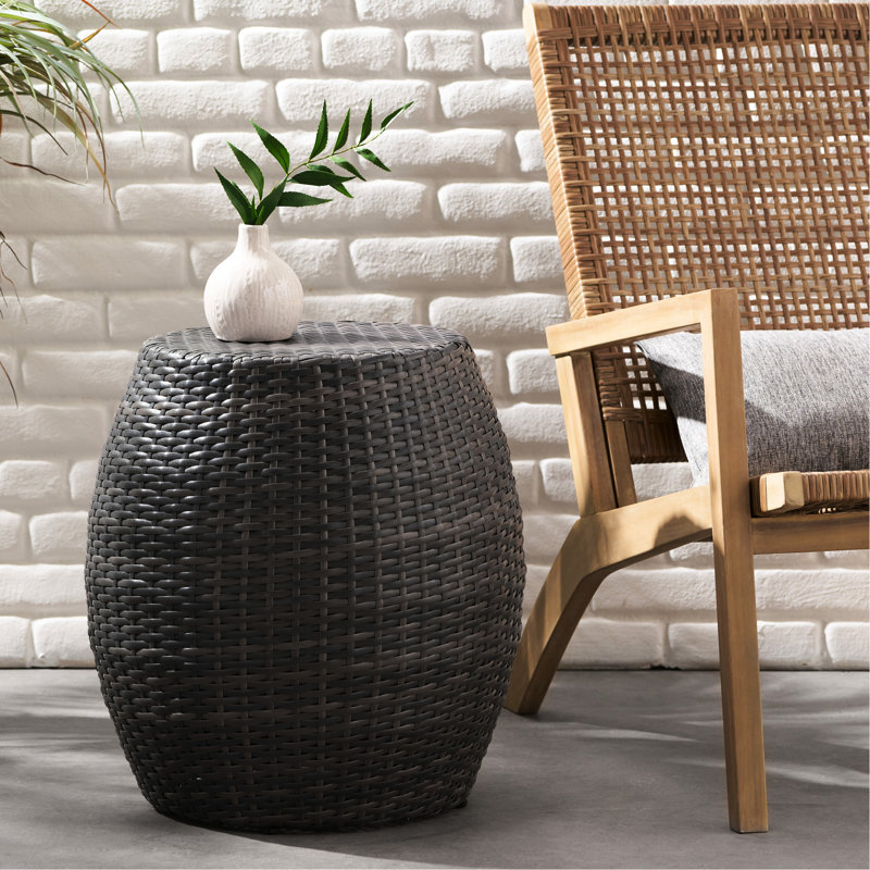Table d'appoint 14,00 po gris, organisation en fer, conception créative, frais, Gris