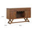 Buffet console Namie, bois brun, 2 tiroirs, portes, 56 po