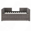 Lit de jour rembourré avec lit gigogne et 3 tiroirs de rangement, canapé-lit en chenille pour chambre d'amis, salon, structure de lit de jour peu encombrante, pas de sommier tapissier nécessaire-1888303808
