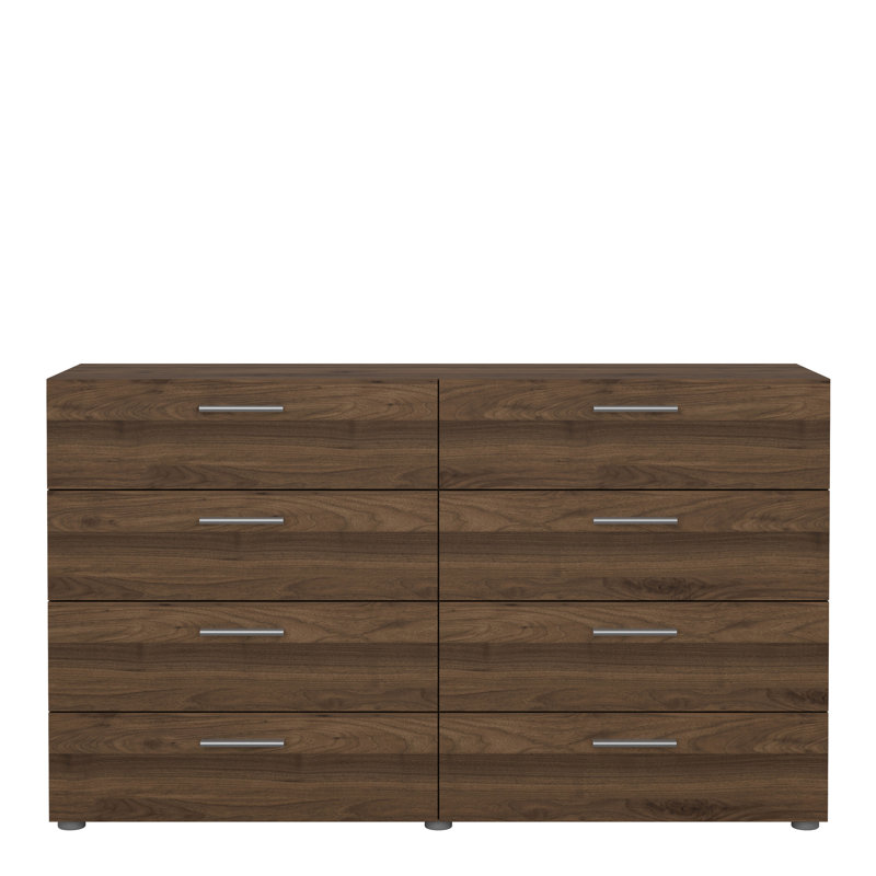 Benyard 140cm W 8 - Drawer Chest of Drawers, Walnut