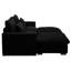 Comfy noir avec repose-pieds de rangement - Assise profonde en velours côtelé-2072027345