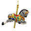Ornement de carrousel zèbre de la collection Bellissimo Glass de Kurt Adler, 16,5 cm
