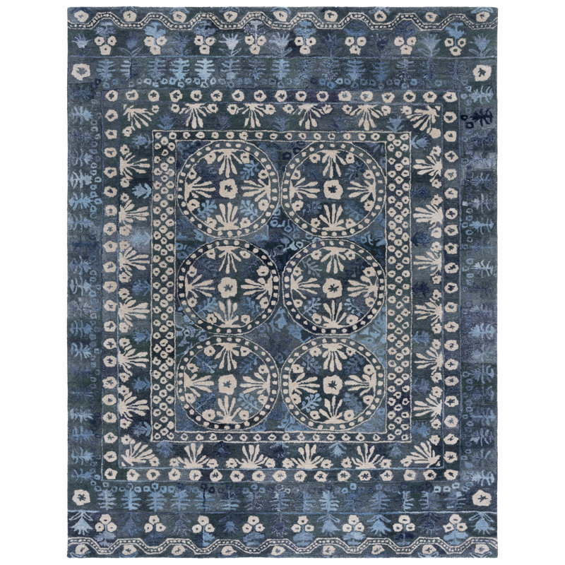 Malvene Hand Tufted Performance Southwestern Rug, Rectangle 8' x 10'
