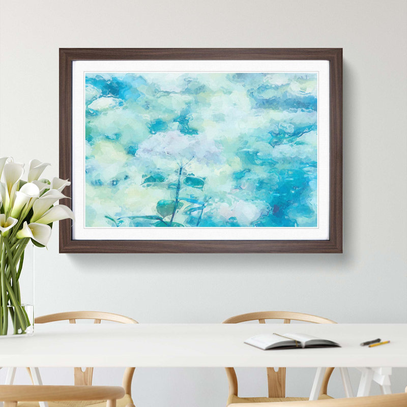 Flower Petals in Abstract - Framed Print, 60cm H x 91cm W x 2cm D, Walnut