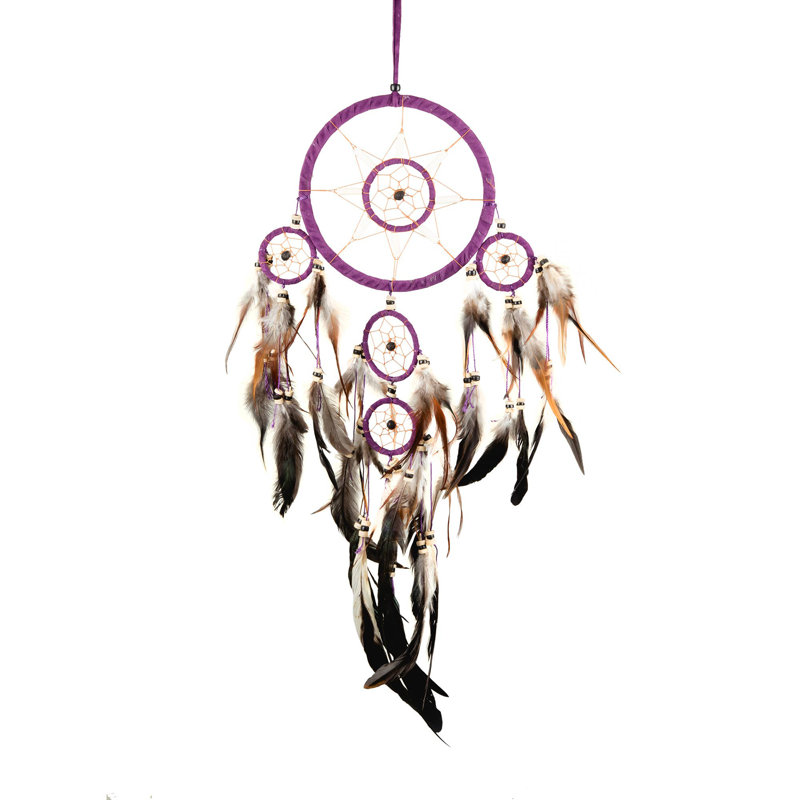 Capteur de rêves avec plumes, style amérindien