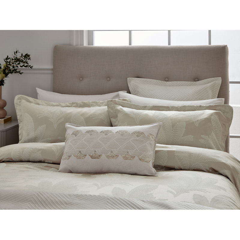 Gatsby Cotton Rich Jacquard Duvet Cover, Single, Champagne