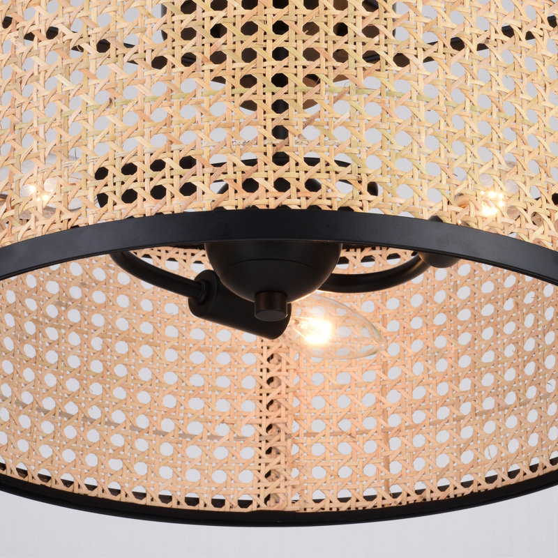 Jedidiah Rattan Semi Flush Mount