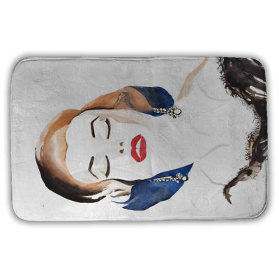 Vintage chic marilyne monroe Bath Mat with Non-Slip Backing - Quick Dry Memory Foam Bathroom Rug - Absorbent - Modern Plush Spa-Style - Machine Washable
