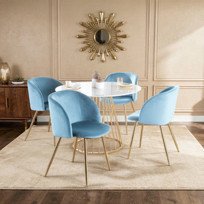 Terrance 18.5'' H Velvet Upholstered Parsons Chair