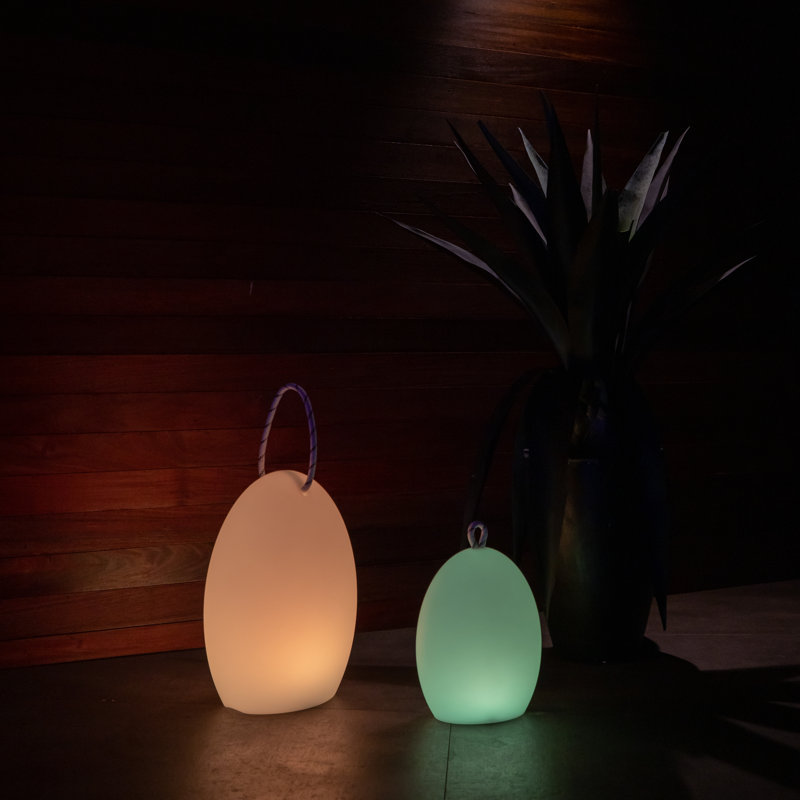 Lampe de table d'extérieur Amande Corde, H 11 po x l 8,8 po x P 5,3 po