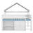 Full Size Loft Bed With Canopy Roof And Storage Cabinet, Wooden House-Shaped Frame With Ladder, Shelves-1826395041