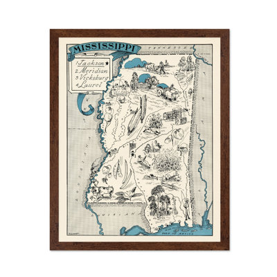 Carte illustrée du Mississippi