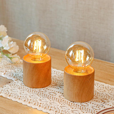 Wood Grain Desk Lamp