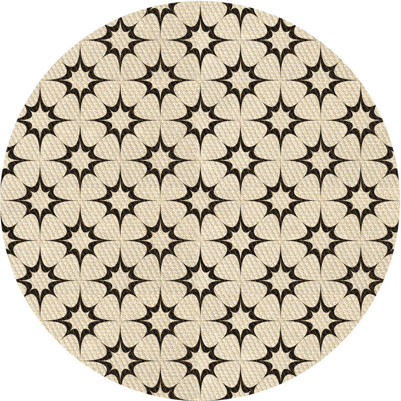 Chenille Geometric Indoor Rug, Round 8'
