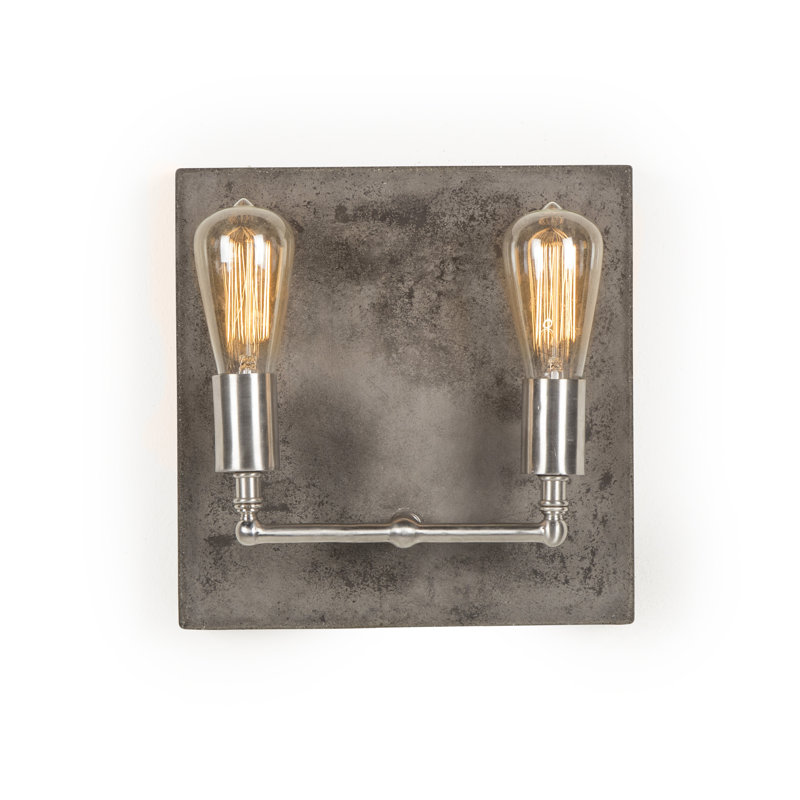 Applique murale à bras 2 lumières Nellcote, Nickel