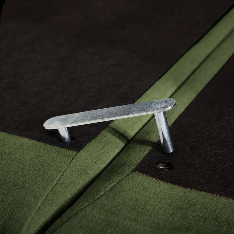 Canapé confortable deux places en chenille, Chenille verte