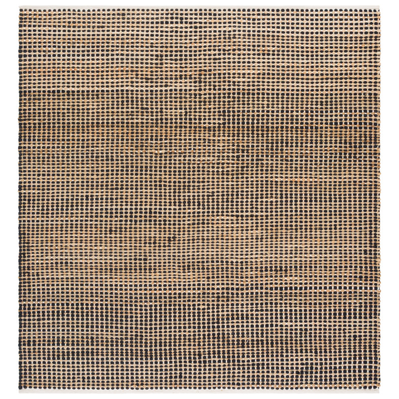 Cape Cod Hand Loomed Cotton;Jute/Sisal Solid Color Rug, Square 6'