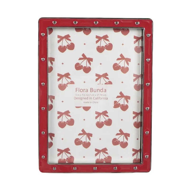 5x7 Red Zinc Alloy Frame