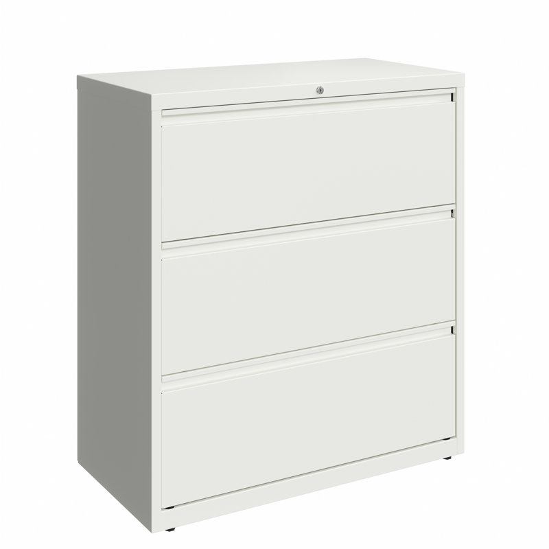 36'' Wide 3 -Drawer Steel File Cabinet, White