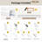 Birglinde Ceiling Mount Curtain Track System, Heavy-Duty Aluminum Rail for Wall or Ceiling Installation, Adjustable Length with Silent Glide, Complete Set with Hooks, for Room Divider, Bedroom, RV, White-490844378-486681179
